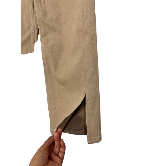 Motel Rocks Straight Leg Jeans In Winter Sandwash Knit Argyle Tan Size XS - Picture 9 of 15